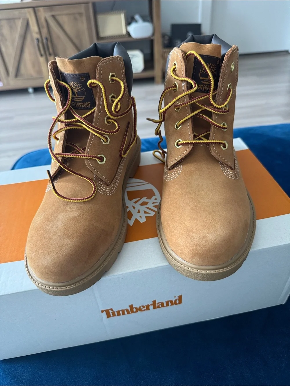 Timberland Boys Waterproof Wheat Nubuck Boots